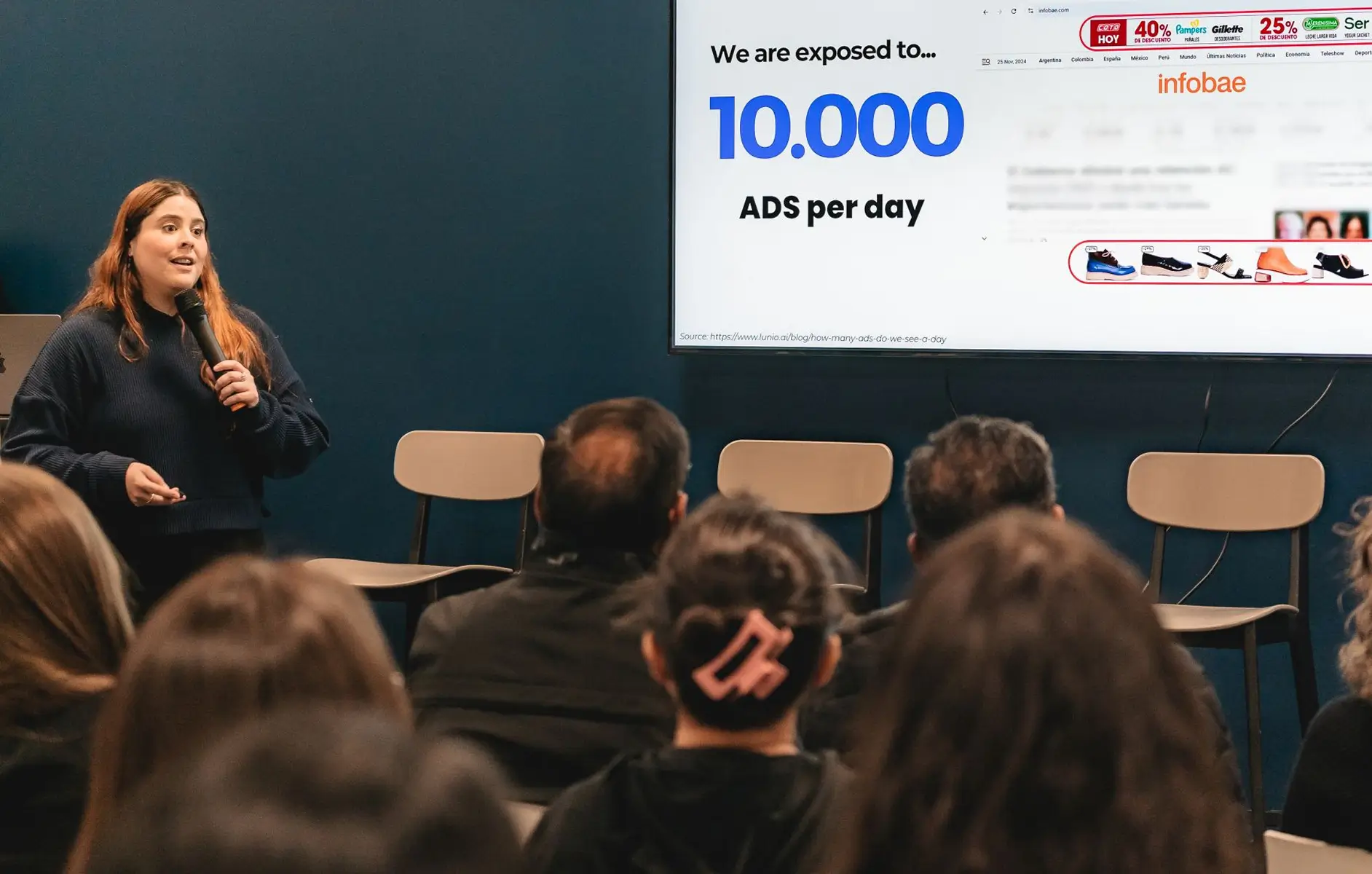 A founder presenting at Venture Dock